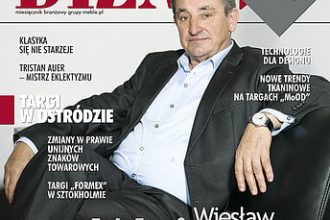 Okładka miesięcznika BIZNES.meble.pl - wydanie październik 2017. Na okładce: Wiesław Wajnert, właściciel i prezes Zarządu firmy Wajnert Meble.