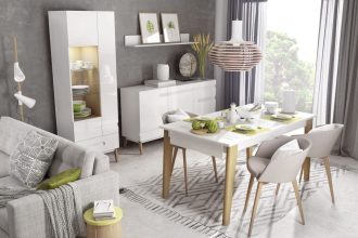 W stylu skandynawskim najważniejszym elementem są stoły. Rozkładany, minimalistyczny stół z kolekcji „Modena” marki Lenart, dzięki ukośnym nogom, doskonale wpisze się w tę stylistykę.