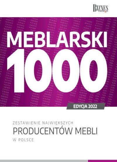 Okładka raportu Meblarski 1000 - zestawienie największych producentów mebli w Polsce edycja 2022 - wersja podstawowa